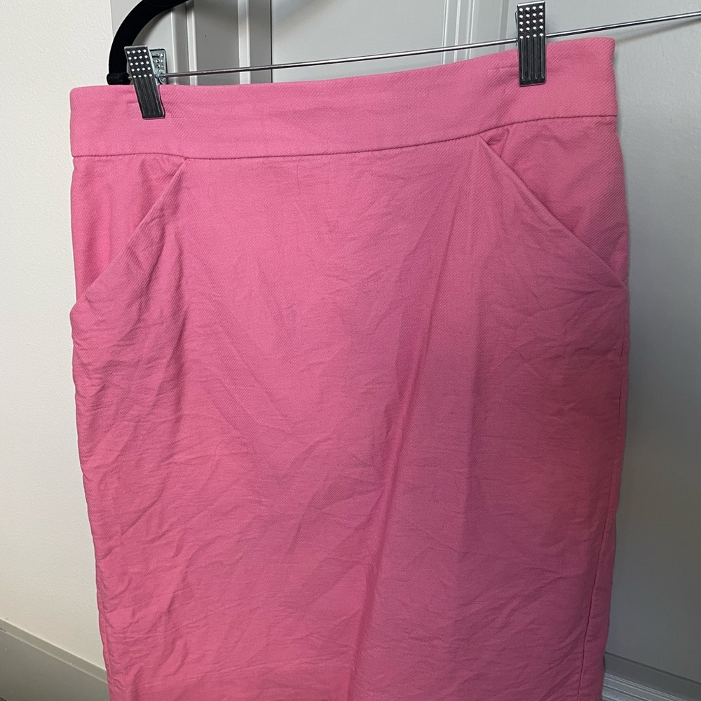 J. Crew Pink Women's Linen Pencil Skirt